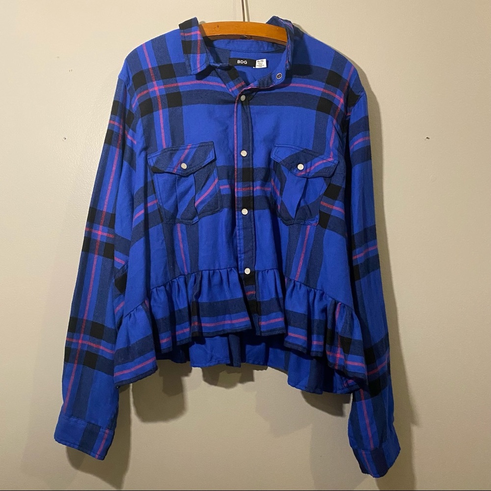 BDG cropped babydoll fit flannel